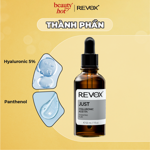 Tinh chất dưỡng ẩm cho mặt và cổ Revox B77 Just - Hyaluronic Acid 5% - 30ml