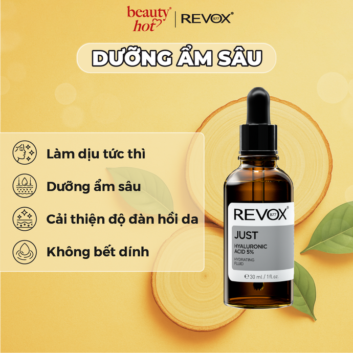 Tinh chất dưỡng ẩm cho mặt và cổ Revox B77 Just - Hyaluronic Acid 5% - 30ml