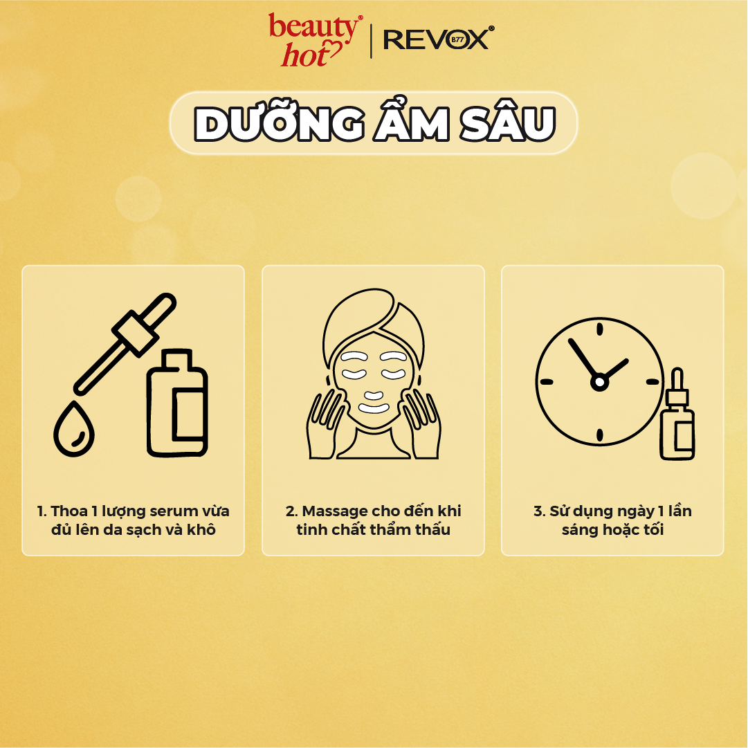 Tinh chất dưỡng ẩm cho mặt và cổ Revox B77 Just - Hyaluronic Acid 5% - 30ml
