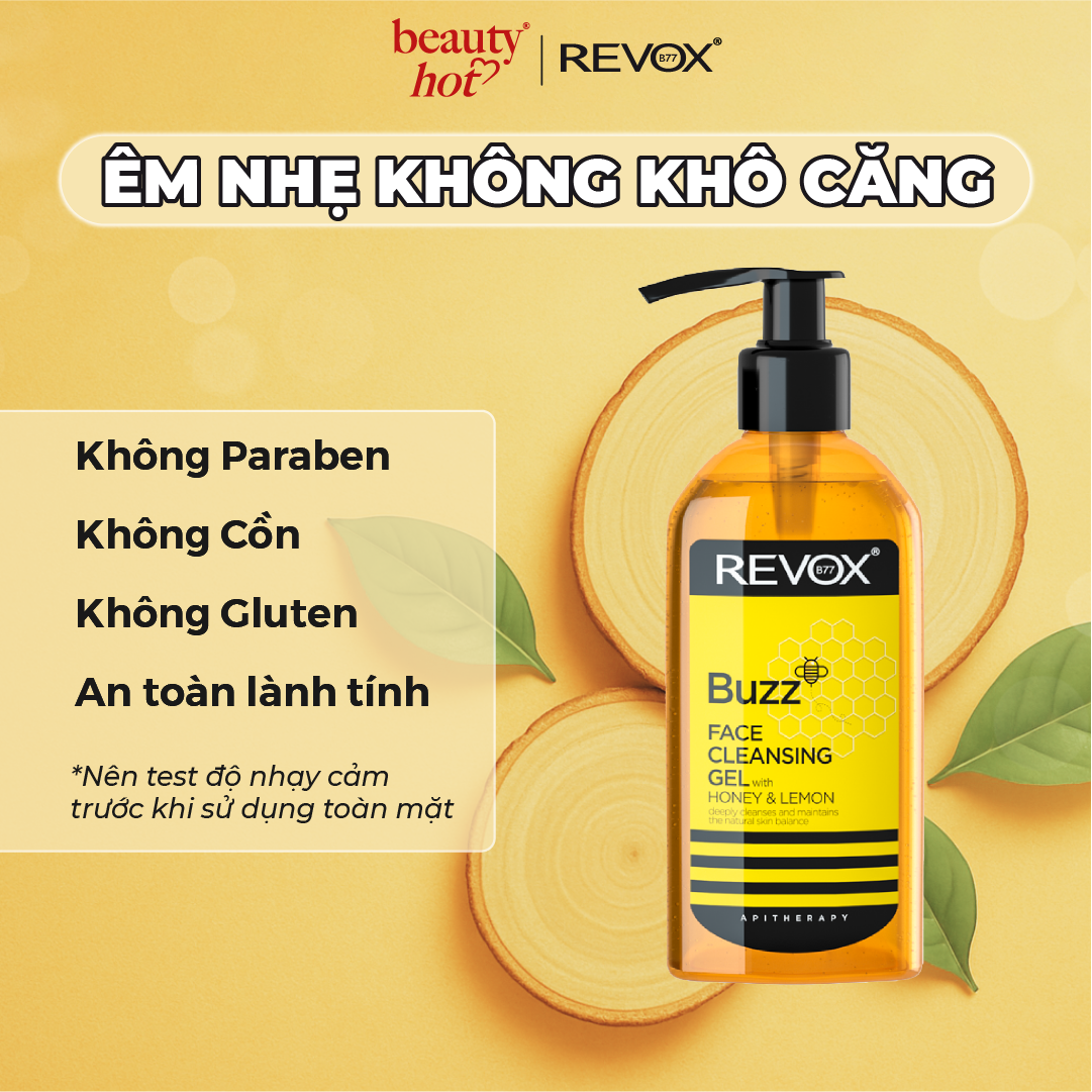 Gel rửa mặt Revox B77 Buzz- chiết xuất mật ong và chanh - 180ml