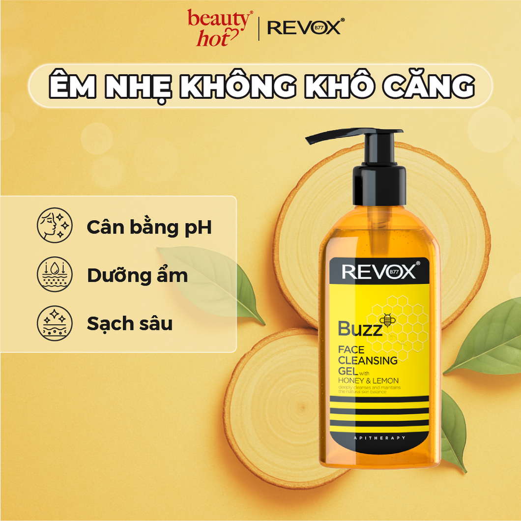 Gel rửa mặt Revox B77 Buzz- chiết xuất mật ong và chanh - 180ml