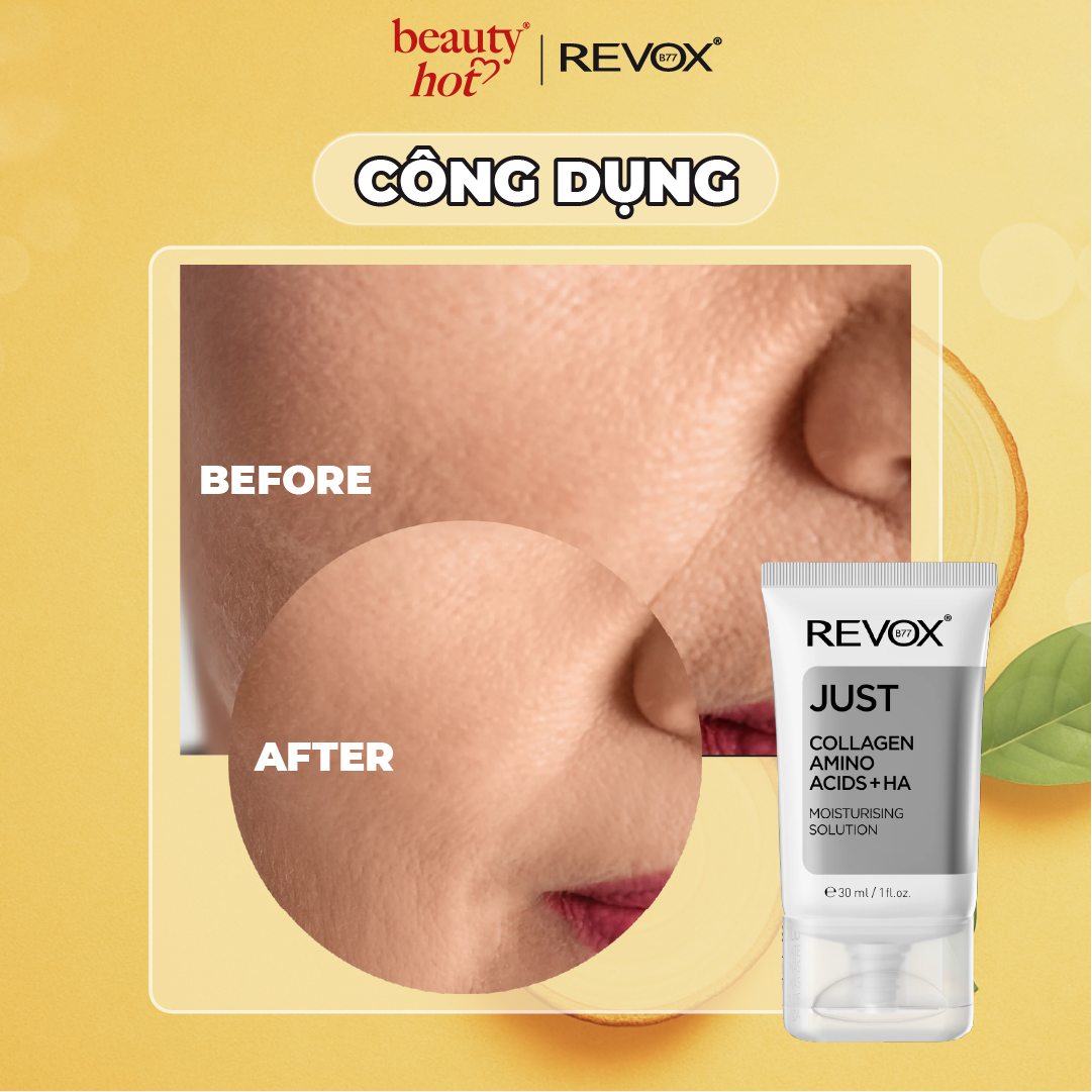 Gel dưỡng ẩm cho da mặt và cổ Revox B77 Just - Collagen Amino Acids + HA - 30ml