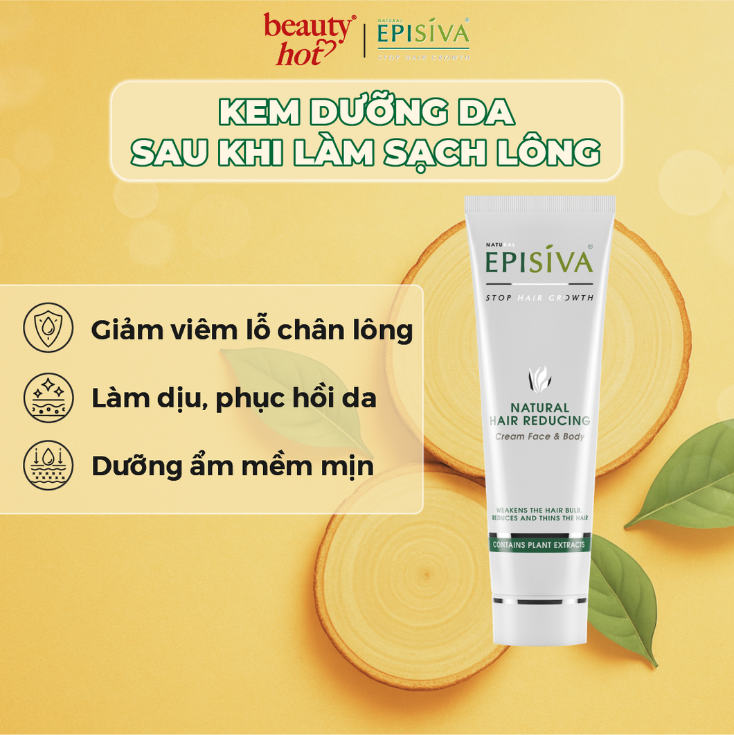 Kem Dưỡng Da Sau Khi Làm Sạch Lông Episiva Cho Mặt & Cơ Thể 140ml