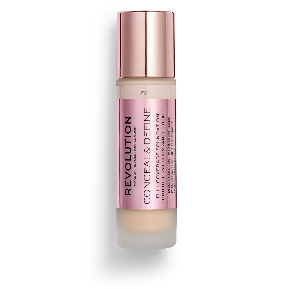 Kem nền che khuyết điểm Makeup Revolution - Conceal & Define ( F2 ) - 0.8 fl. oz. (US) / 23 ml