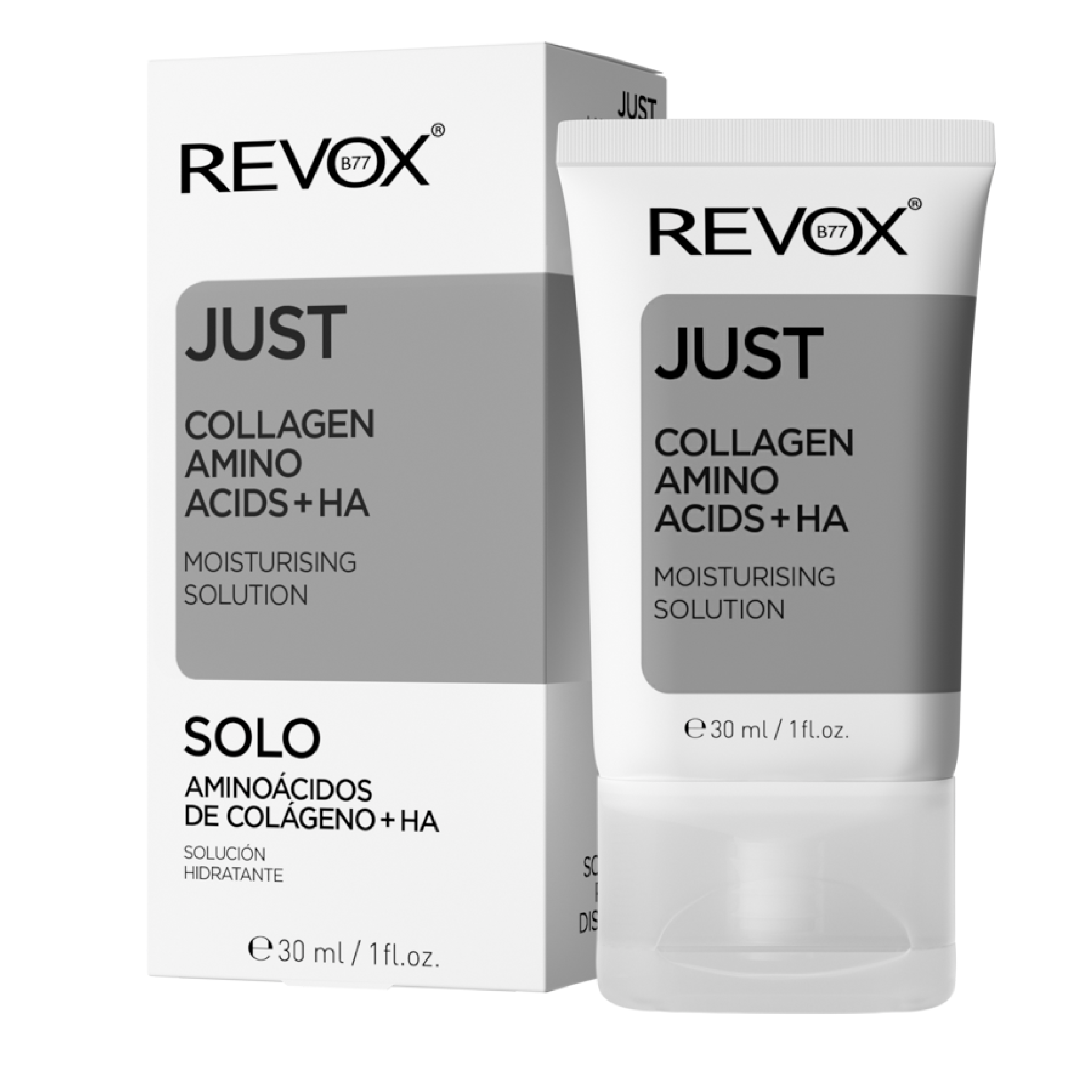 Gel dưỡng ẩm cho da mặt và cổ Revox B77 Just - Collagen Amino Acids + HA - 30ml