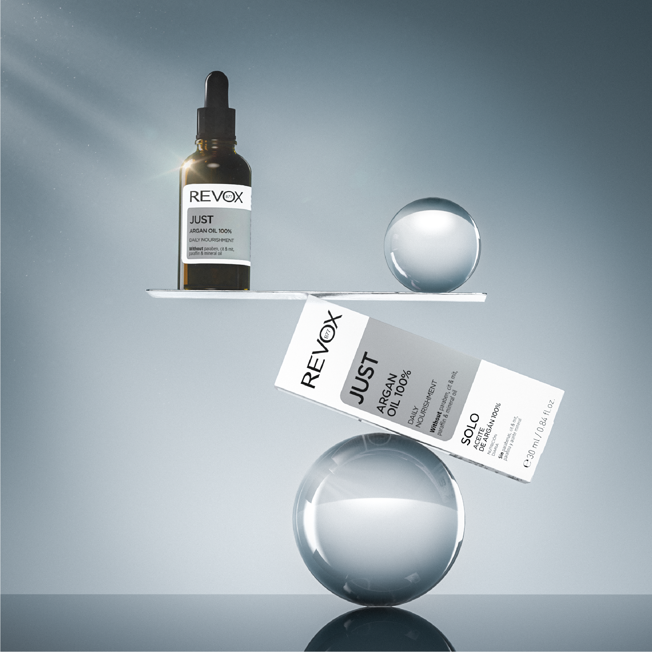 Dầu dưỡng hàng ngày cho da mặt và cổ Revox B77 Just - Argan 100 % - 30ml